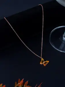 Stylecast X KPOP Rose Gold Toned Rose Gold-Plated Necklace