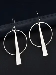 MYKI Silver-Toned Drop Earrings