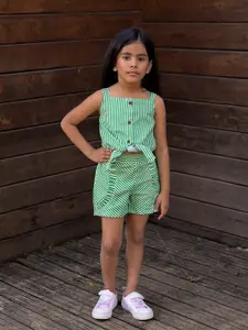 Fairies Forever Girls Green Top with Shorts