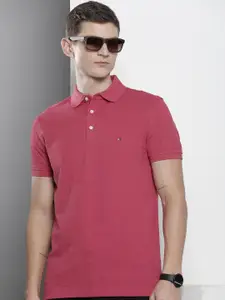 Tommy Hilfiger Solid Slim Fit Short Sleeves Polo Collar T-shirt
