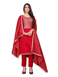 MANVAA Floral Embellished Gotta Patti Unstitched Dress Material