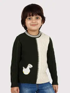 JoE Hazel Boys Self Design Long Sleeves Acrylic Pullover