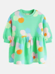 NEXT Infant Girls Polka Dots Printed Fit & Flare Dress