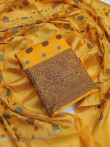 MANVAA Ethnic Motifs Woven Design Zari Unstitched Dress Material