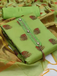 MANVAA Ethnic Motifs Woven Design Unstitched Dress Material