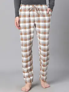 Oxolloxo Checked Cotton Mid-Rise Lounge Pant