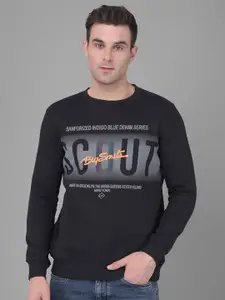 COBB Typography Printed Round Neck Cotton Sweatshirt