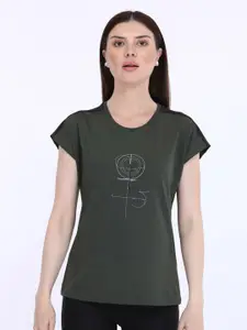MAYSIXTY Graphic Printed Round Neck T-shirt