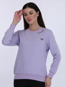 MAYSIXTY Round Neck Long Sleeves Cotton Pullover