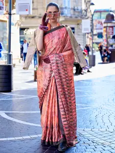 elora Abstract Digital Printed Satin Silk Saree