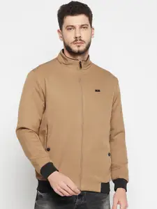 Camey Mock Collar Long Sleeves Zip Detail Lightweight Bomber Jacket