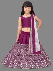 BAESD Girls Embroidered Zari Ready to Wear Lehenga & Blouse With Dupatta