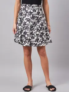 Style Quotient Floral Printed Flared Mini Skirts