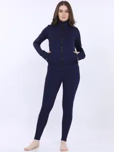 MAYSIXTY Mock Collar Sweatshirt With Trouser Night Suit