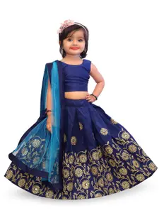 BAESD Girls Embroidered Sequinned Ready to Wear Lehenga & Blouse With Dupatta