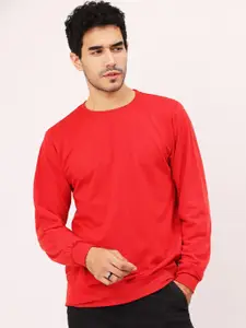 Leotude Men Red Sweatshirt