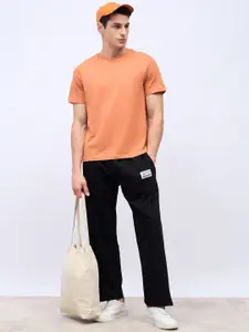 Styli Men Fleece Pintuck Wide Leg Jogger