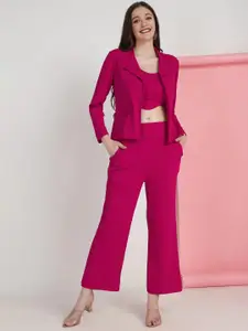 Selvia Crop Top With Trousers & Jacket Co-Ords
