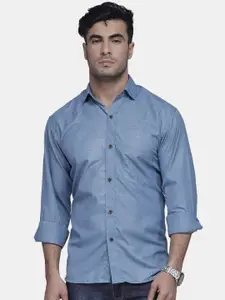 Enchanted Drapes Slim Fit Spread Collar Pure Cotton Casual Shirt