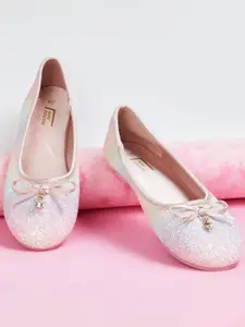 Fame Forever by Lifestyle Girls Embellished Party Ballerinas With Bows