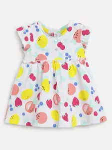 Chicco Girls Conversational Printed Cap Sleeves Fit & Flare Dress