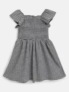 Chicco Girls Striped Flutter Sleeves Fit & Flare Dress