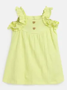 Chicco Infants Girls Ruffles Cotton A-Line Dress