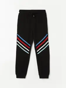 Fame Forever by Lifestyle Boys Striped Pure Cotton Mid-Rise Joggers