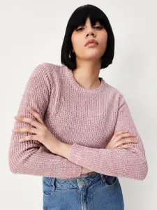 max Ribbed Acrylic Pullover Sweater