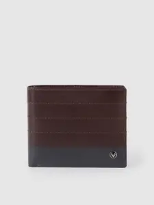 Allen Solly Men Striped Leather Two Fold Wallet
