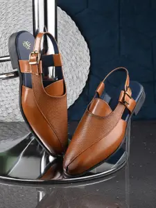 House of Pataudi Textured She-Style Sandals