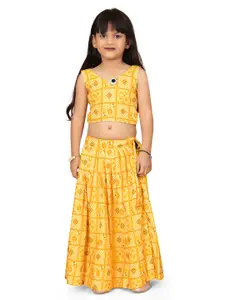 BAESD Girls Printed Ready to Wear Lehenga & Blouse
