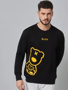 GRIFFEL Graphic Printed Fleece Sweatshirt