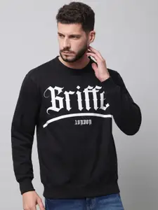 GRIFFEL Men Black Sweatshirt