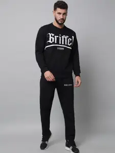 GRIFFEL Typography Printed Fleece Tracksuits