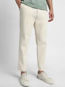 Dennis Lingo Men Cream-Coloured Trousers