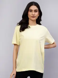 DIAZ Drop-Shoulder Sleeves Cotton Oversized Longline T-shirt