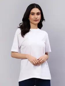 DIAZ Drop-Shoulder Sleeves Oversized Cotton Longline T-shirt