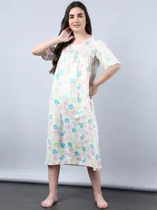 Aila Floral Printed Nightdress