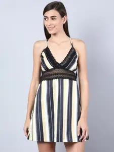 Aila Striped Shoulder Straps Everyday Nightdress