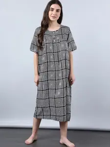 Aila Abstract Printed Nightdress