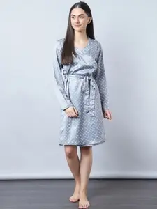 Aila Polka Dots Printed Nightdress