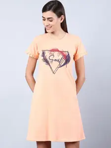 Aila Geometric Printed T-shirt Nightdress