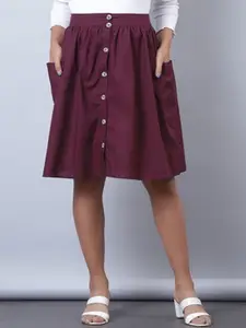 Aila Knee Length Flared Skirt
