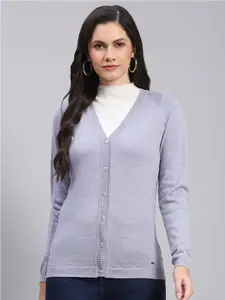 Monte Carlo V-Neck Long Sleeves Woollen Cardigan Sweater