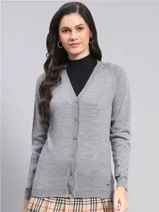 Monte Carlo V-Neck Long Sleeves Woollen Cardigan Sweater