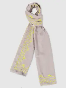 Aila Ethnic Motifs Embroidered Scarf