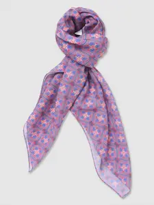 Aila Floral Printed Cotton Scarf