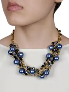Rhea Rhodium-Plated Pearls Necklace