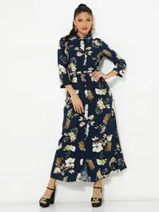 Aila Floral Printed A-Line Maxi Dress